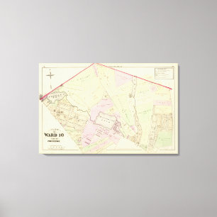 Whipple's Pond Geneva Mills Wanskuck Mil Atlas Map Canvas Print