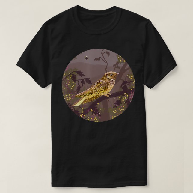 Whippoorwill Bird in a Night aunt thing t shirt  (Design Front)