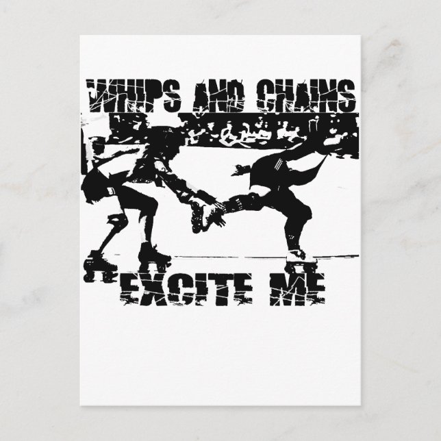 whips and chains excite me postcard (Front)