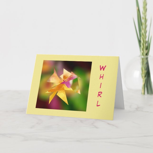 "Whirl" Birthday Greeting Card (Front)
