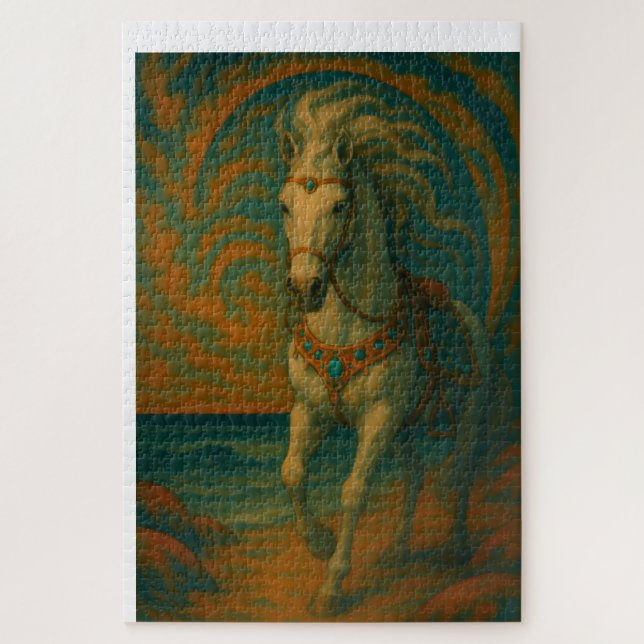 Whirl of Wonder-Carousel Dreams in Motion Jigsaw Puzzle (Vertical)