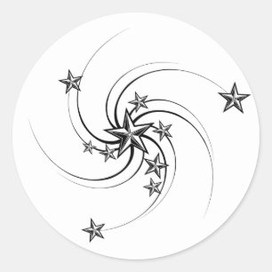 Whirled Nautical Stars Stickers