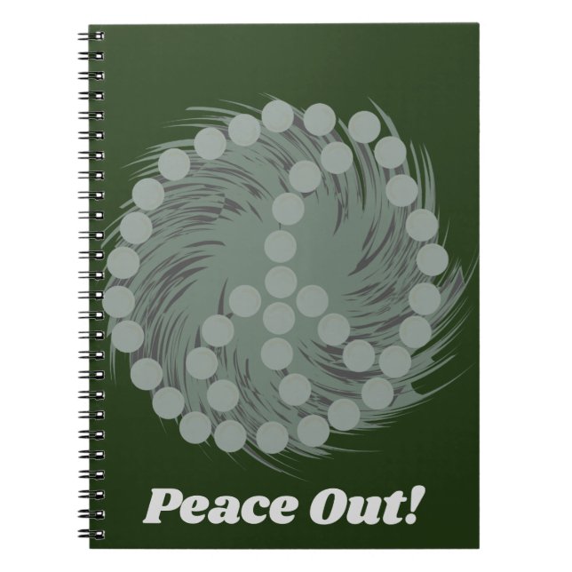 Whirled Peas Pattern Vegetable Love Design Notebook (Front)
