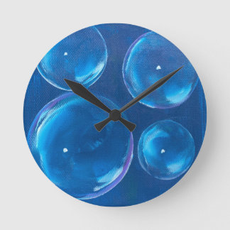 Whirling Bubbles Round Clock