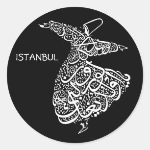 Whirling Dervish Classic Round Sticker