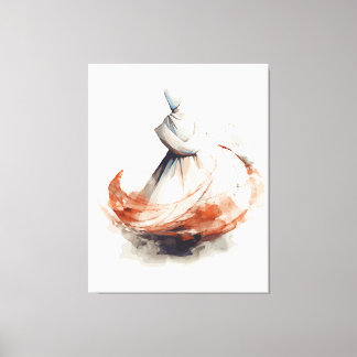 Whirling Dervish Illustration Canvas Print