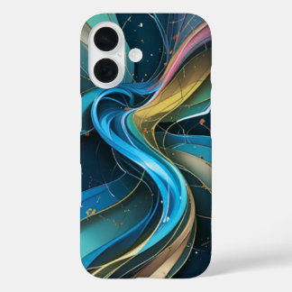 Whirling in Watercolor – Serene Cosmic Harmony iPhone 16 Case