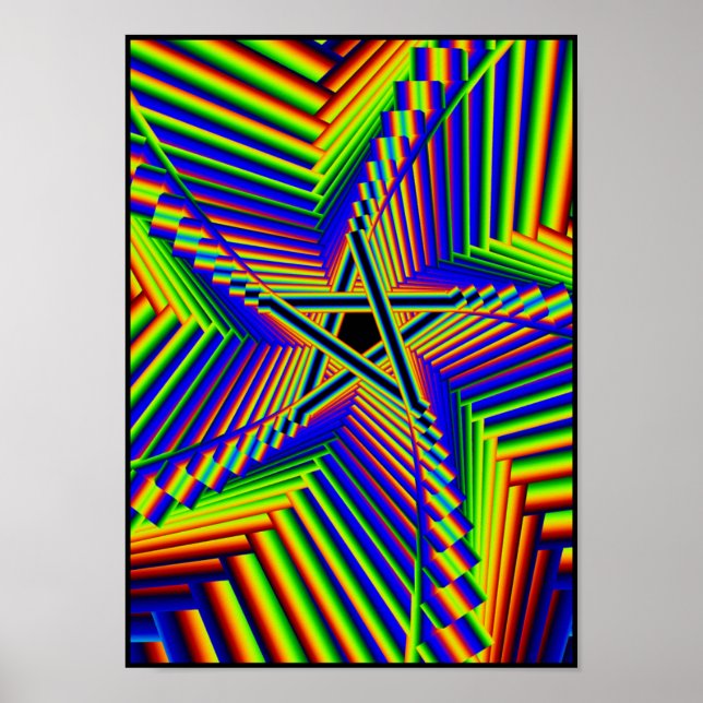 whirling rainbow pentacle 3 poster (Front)
