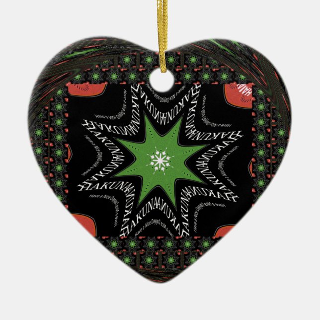 Whirling stars background ceramic ornament (Front)