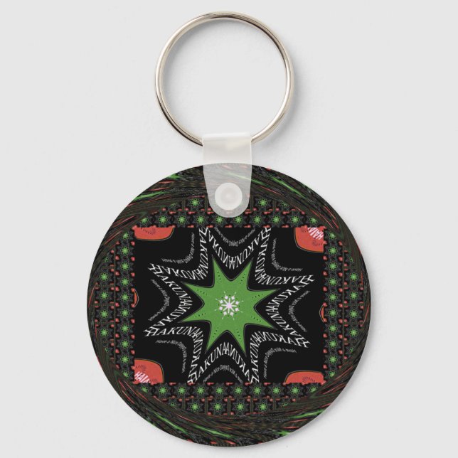 Whirling stars background keychain (Front)