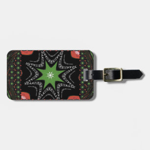 Whirling stars background luggage tag