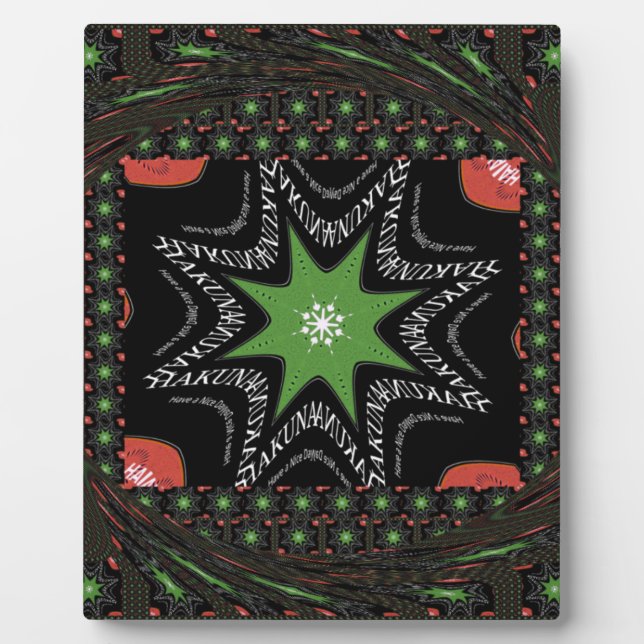 Whirling stars background plaque (Front)