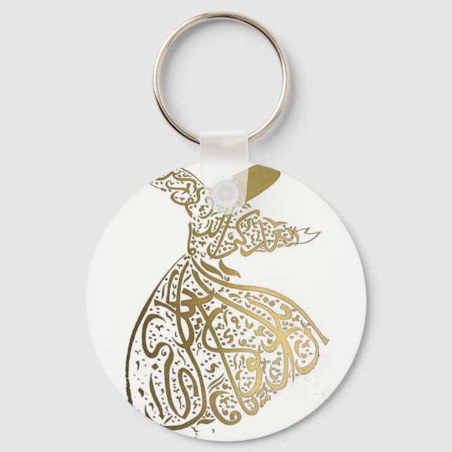 Whirling Sufi Dervish Keychain (Front)