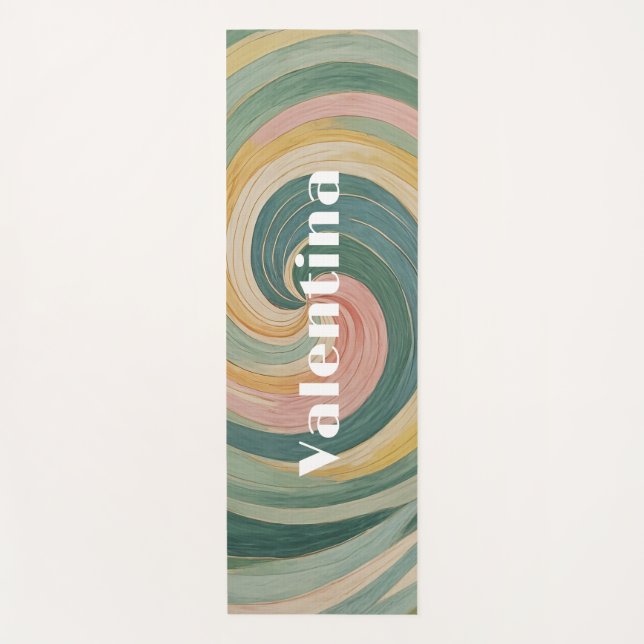 Whirling Whimsy Yoga Mat (Front)