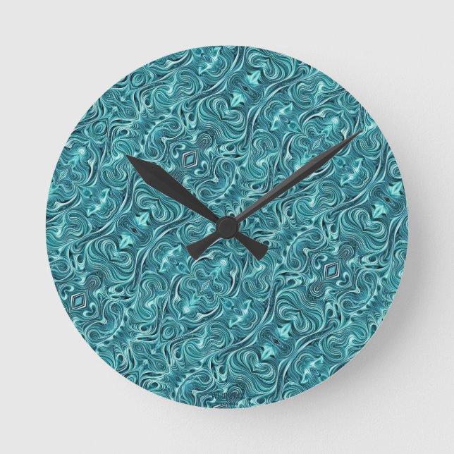 Whirlpool AI Fantasy Digital Art Print Wallpaper Round Clock (Front)