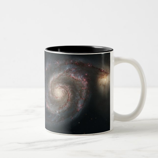 Whirlpool Galaxy (M51) and Companion Galaxy Two-Tone Coffee Mug (Right)