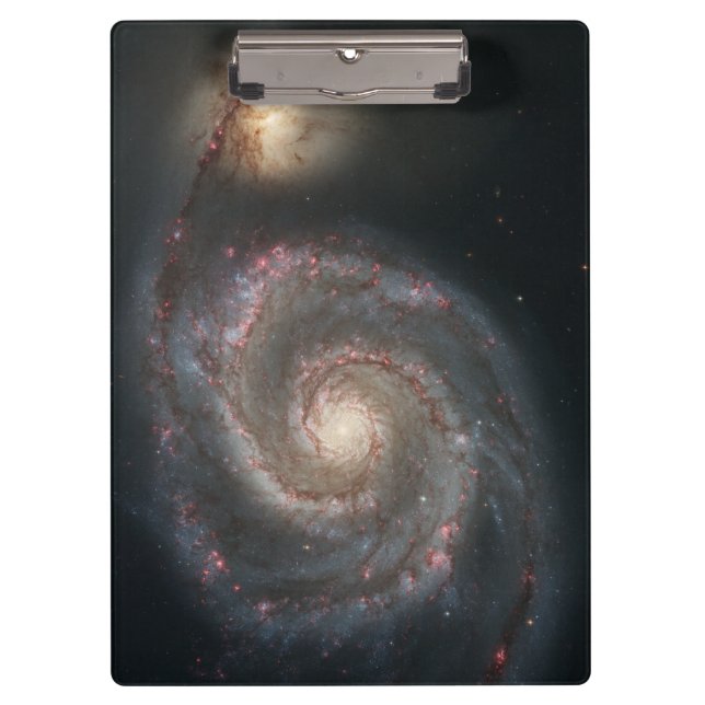 Whirlpool Galaxy (Space) (Universe) (Messier 51A) Clipboard (Front)