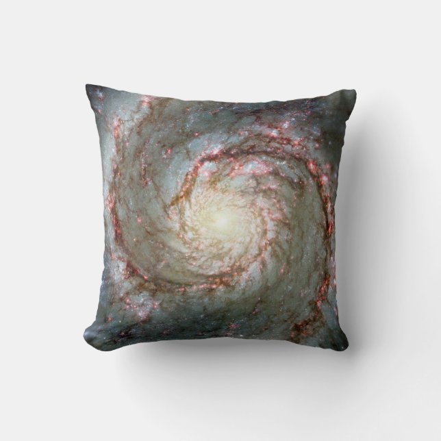 Whirlpool Galaxy Throw Pillow (Front)