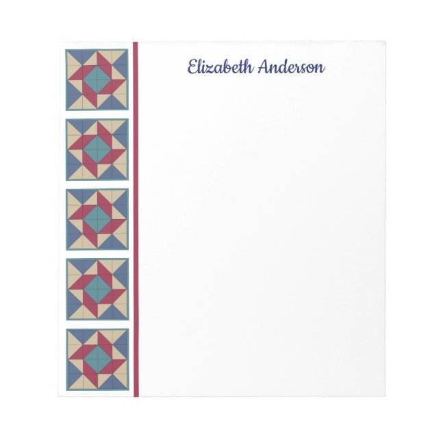 Whirlpool Quilt Block Border Note Pad (Front)