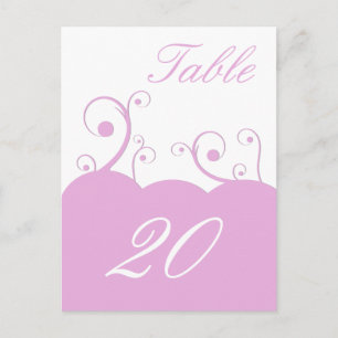 Whirls Table Number Postcard