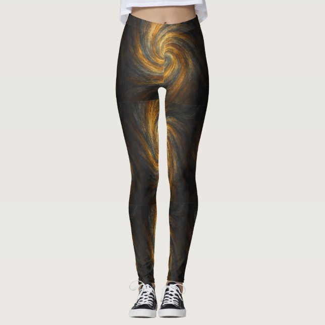 Whirlshade Alloyflux — A Vortex of Liquid Fire Leggings (Front)