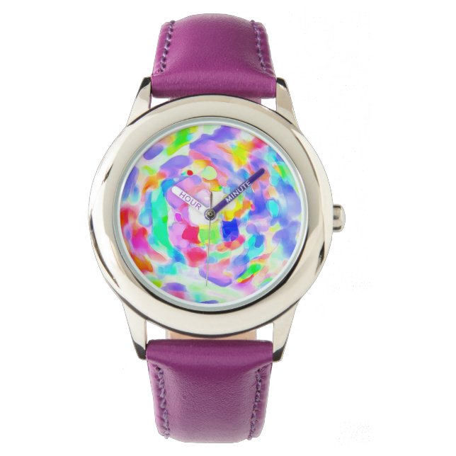 Whirlwind of colours inside a white watch! watch (Front)