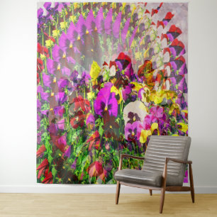 Whirlwind of Pansies..... Tapestry