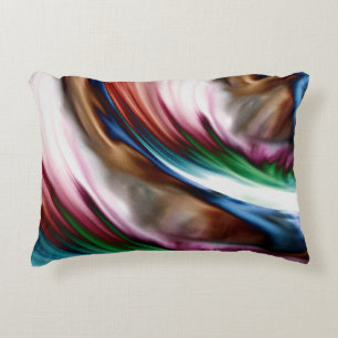 Whirlwind Rainbow Golden Snow Accent Pillow