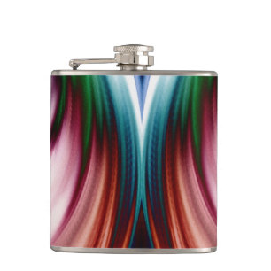 Whirlwind Rainbow Golden Snow Mirror Hip Flask