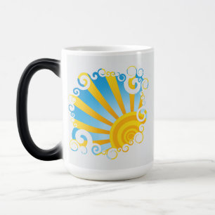 Whirly Clouds Over Sun Burst Magic Mug