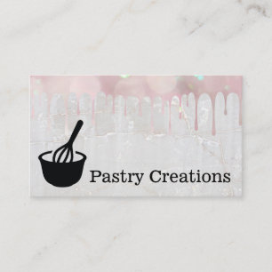 Whisk and Bowl Sparkle Icing Business Card