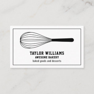 Whisk Bakery Bake Shop Baker Baking Baked Goods Business Card