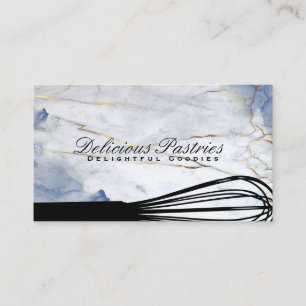 Whisk   Carte de visite en marbre bleu