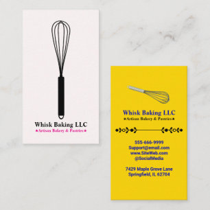 Whisk Chef & Caterer at the Bakery Blush & Gold Business Card
