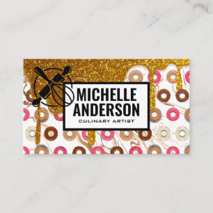 Whisk Doughnuts Baker Shop Business Card