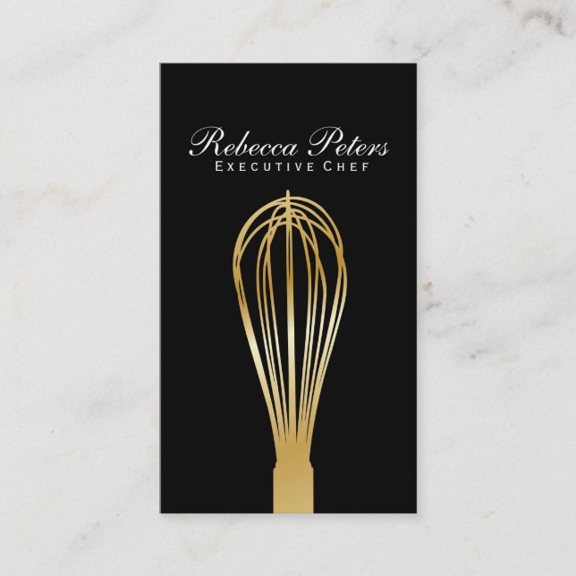 Whisk (gold) | Culinary Master Business Card (Front)