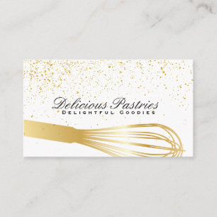 Whisk (gold)   Culinary Master Business Card