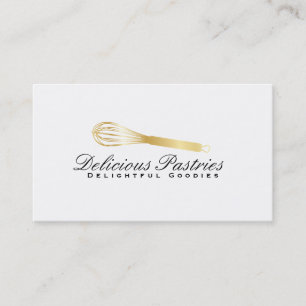 Whisk (gold) variation Culinary Master Business Card