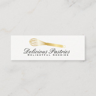 Whisk (gold) variation   Culinary Master Mini Business Card