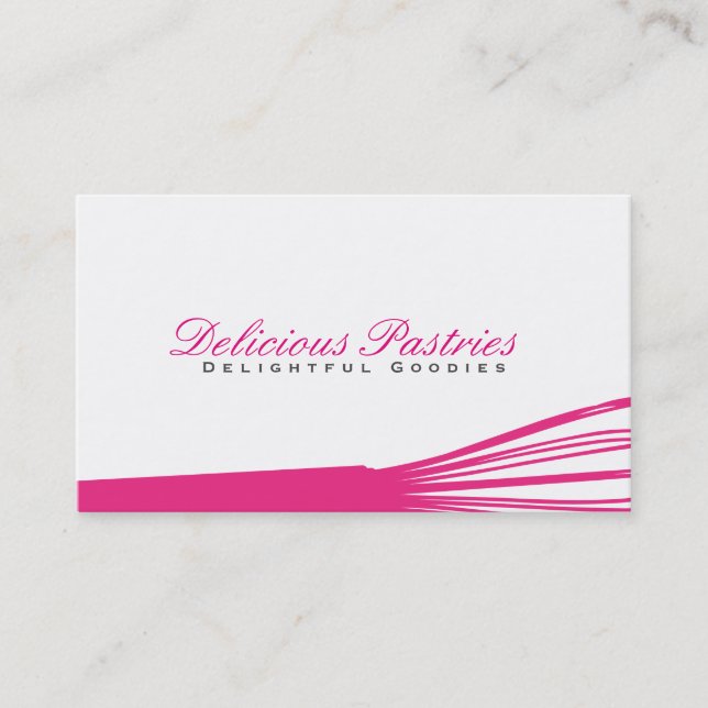 Whisk III (magenta) | Culinary Master Business Card (Front)