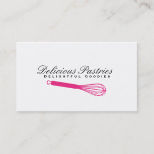 Whisk (magenta) variation   Culinary Master Business Card