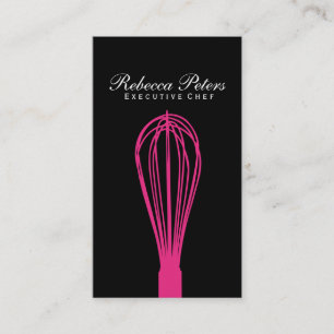 Whisk (magenta) variation   Culinary Master Business Card