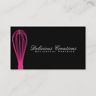 Whisk (magenta) variation   Culinary Master Business Card