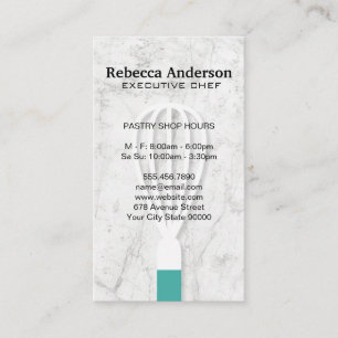 Whisk Marble Background   Chef Business Card