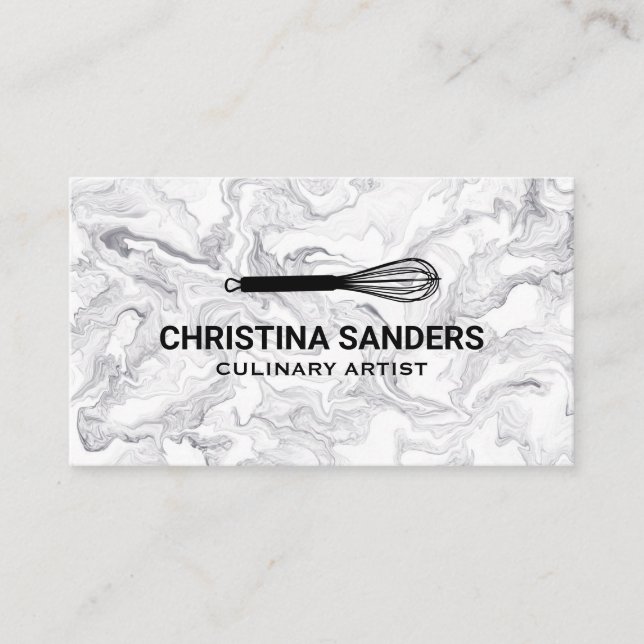 Whisk Marble | Culinary Master Business Card (Front)