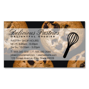 Whisk   Pastry Chef   Cookies Magnetic Business Card