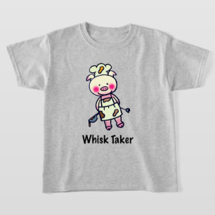 Whisk Taker Pig - Funny Chef Design T-Shirt