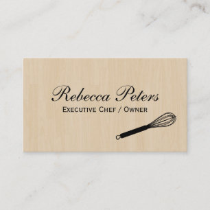 Whisk variation   Culinary Master   Wood Grain Business Card