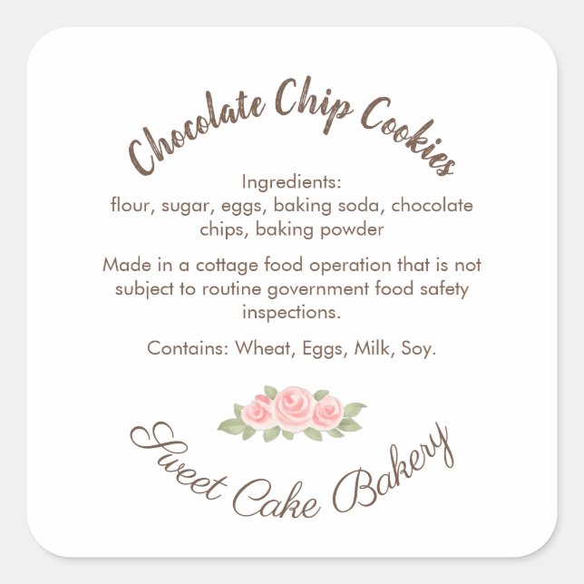 Whisk & Warmth Chocolate Cookie Ingredients Label (Front)