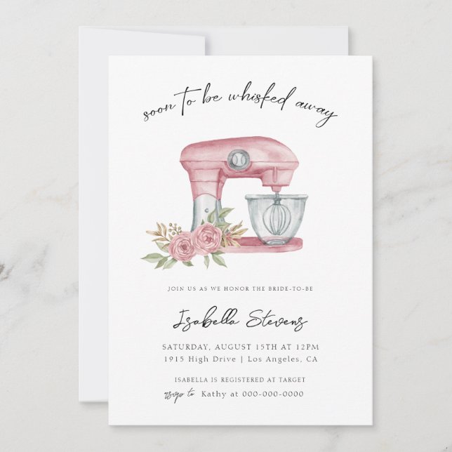 Whisked Away Baking Bridal Shower Invitation (Front)